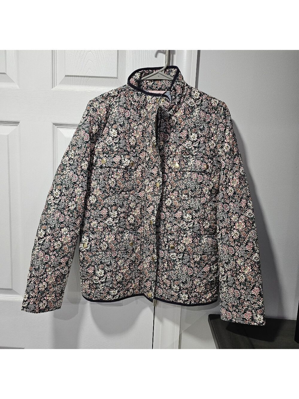 J.Crew Quilted Downtown Field Jacket in Liberty Garden Print.  - Picture 4 of 9